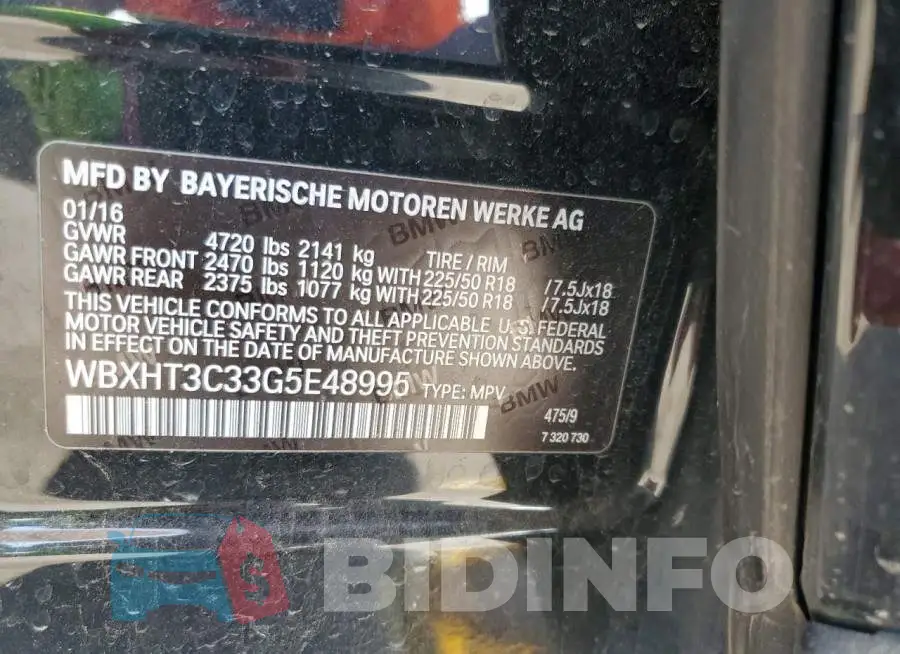 WBXHT3C33G5E48995 Photo# 12