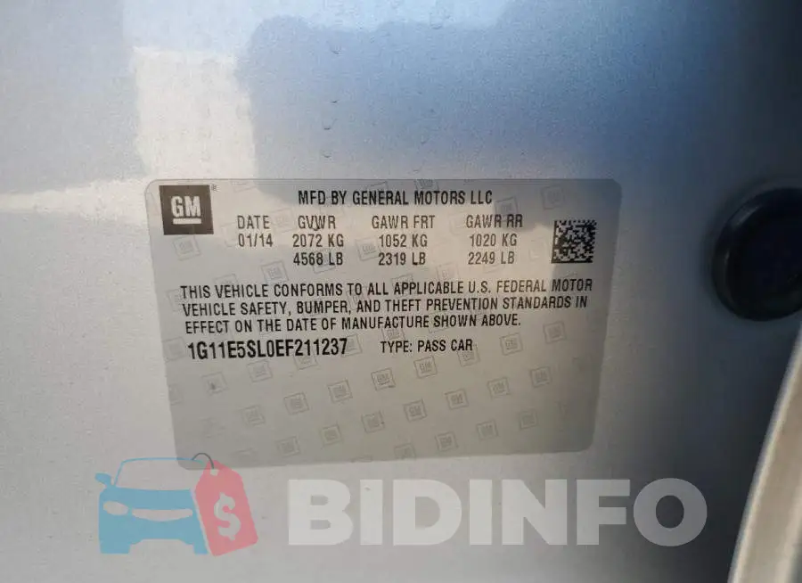 1G11E5SL0EF211237 Photo# 12