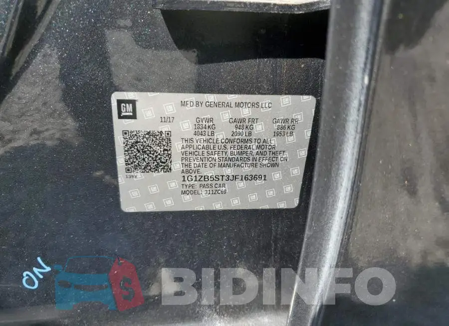 1G1ZB5ST3JF163691 Photo# 12
