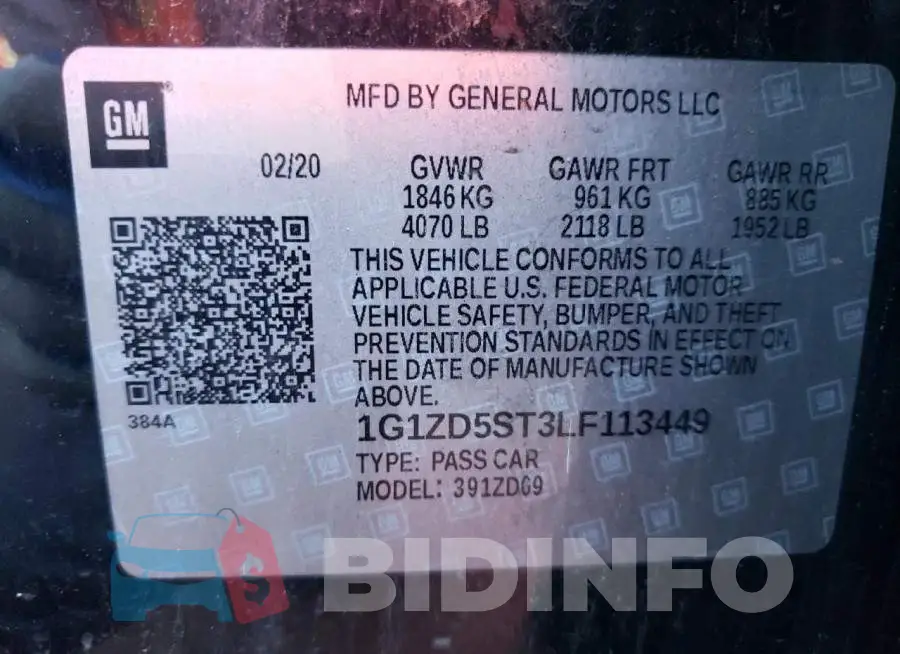 1G1ZD5ST3LF113449 Photo# 12