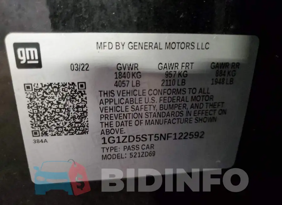 1G1ZD5ST5NF122592 Photo# 13