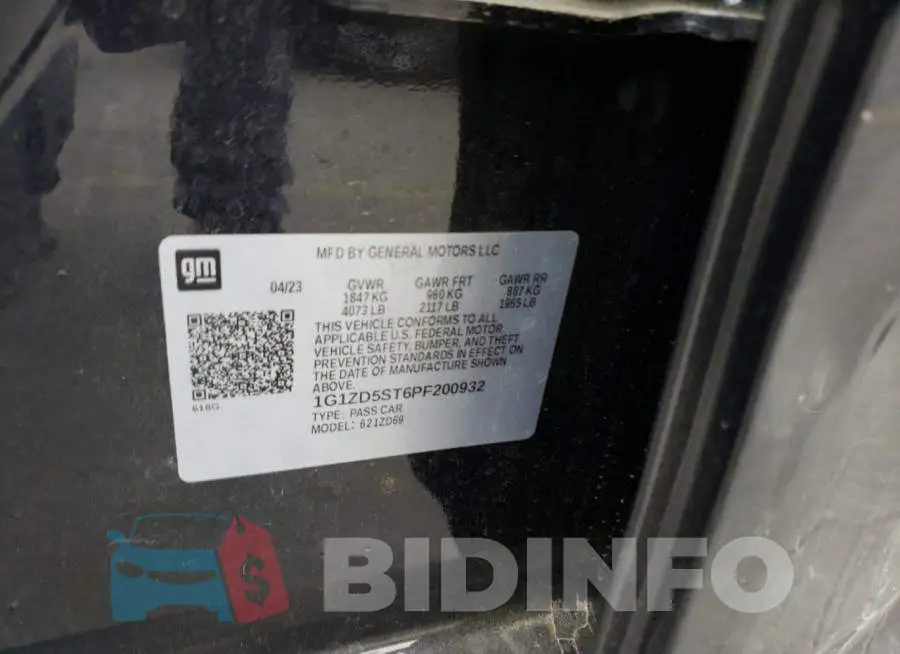 1G1ZD5ST6PF200932 Photo# 12