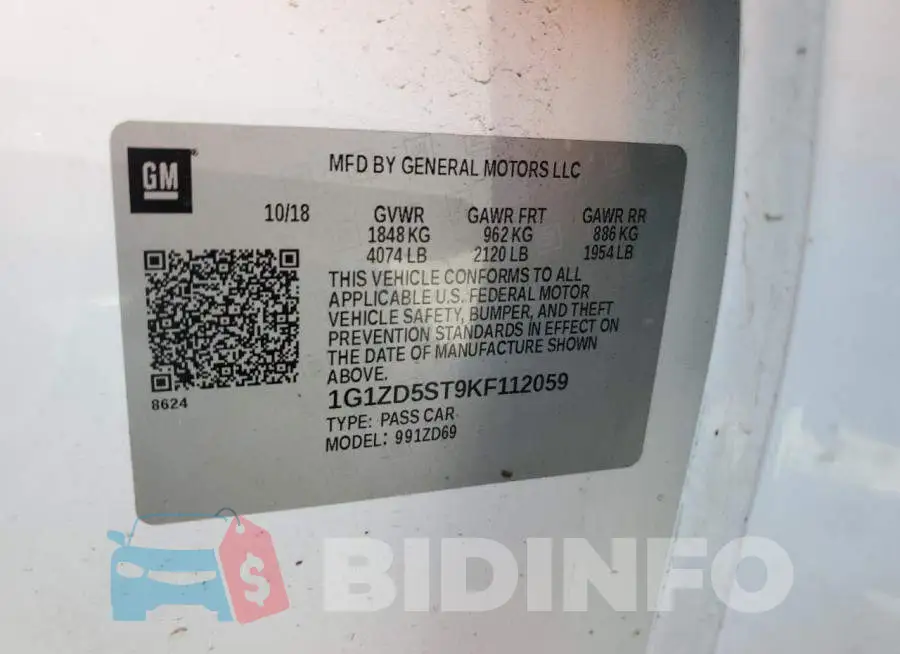 1G1ZD5ST9KF112059 Photo# 12