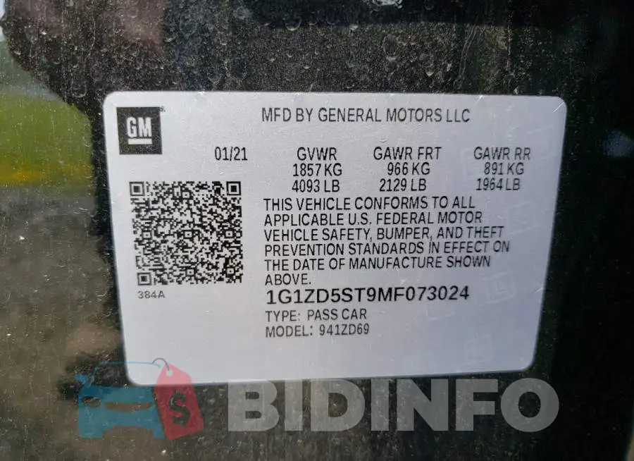 1G1ZD5ST9MF073024 Photo# 12