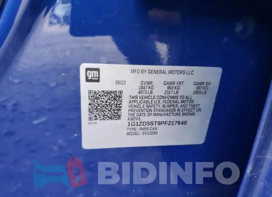 1G1ZD5ST9PF217949 Photo# 13