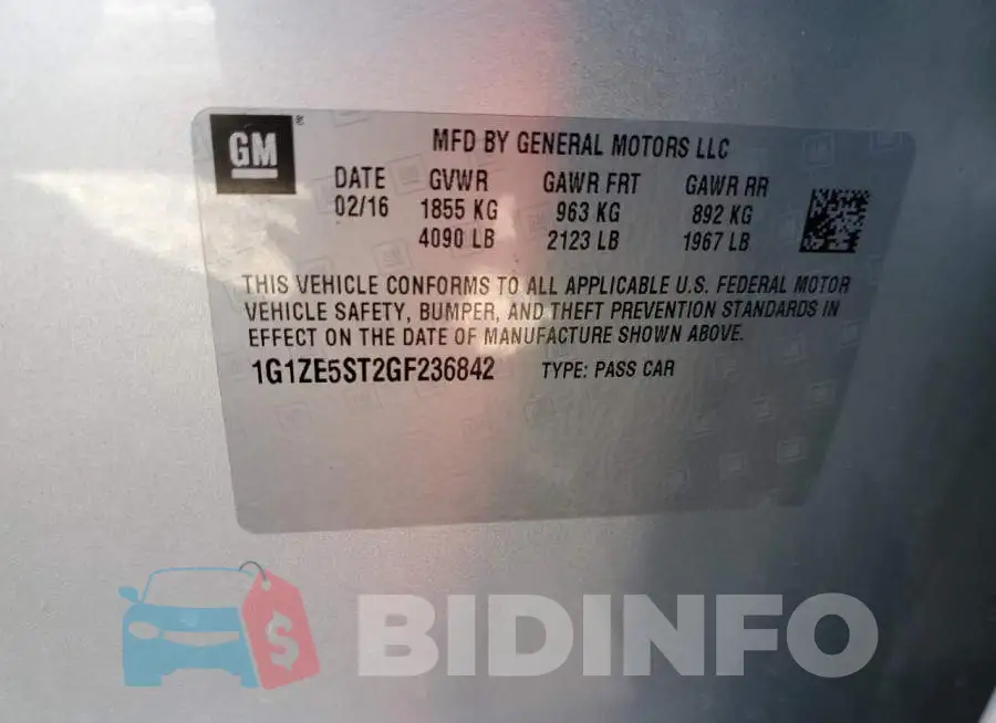 1G1ZE5ST2GF236842 Photo# 12