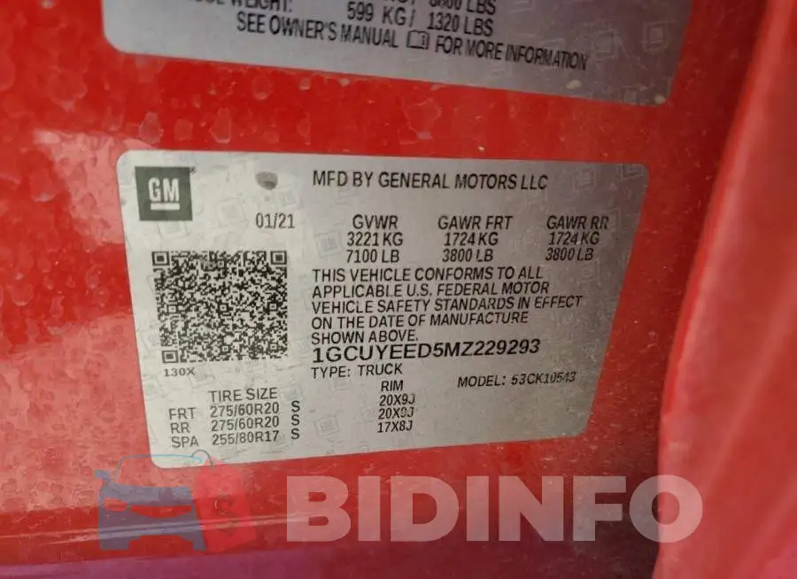 1GCUYEED5MZ229293 Photo# 12