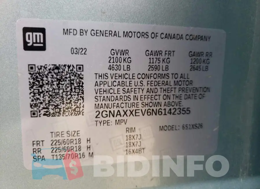 2GNAXXEV6N6142355 Photo# 14
