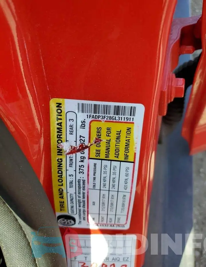 1FADP3F28GL311911 Photo# 12