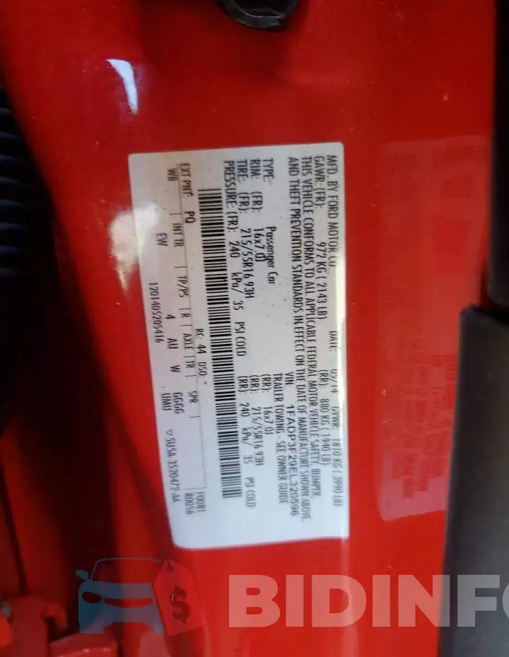 1FADP3F29EL320596 Photo# 12