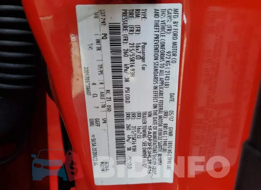 1FADP3FE3HL281616 Photo# 12