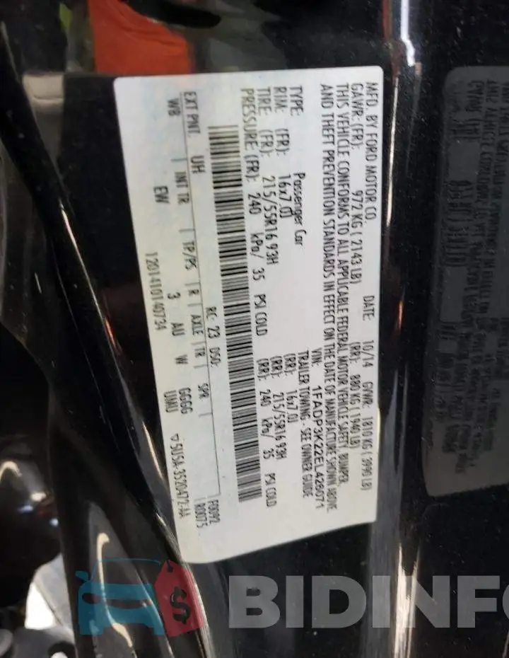 1FADP3K22EL426071 Photo# 12