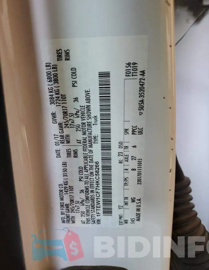 1FTEW1CF7HKC58266 Photo# 12