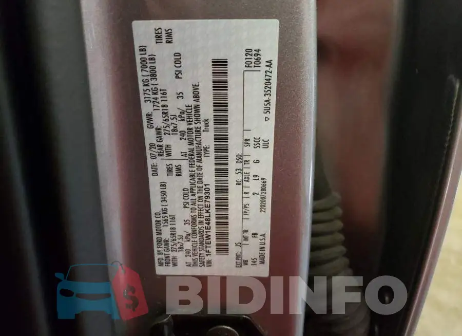 1FTEW1E48LKE79301 Photo# 12