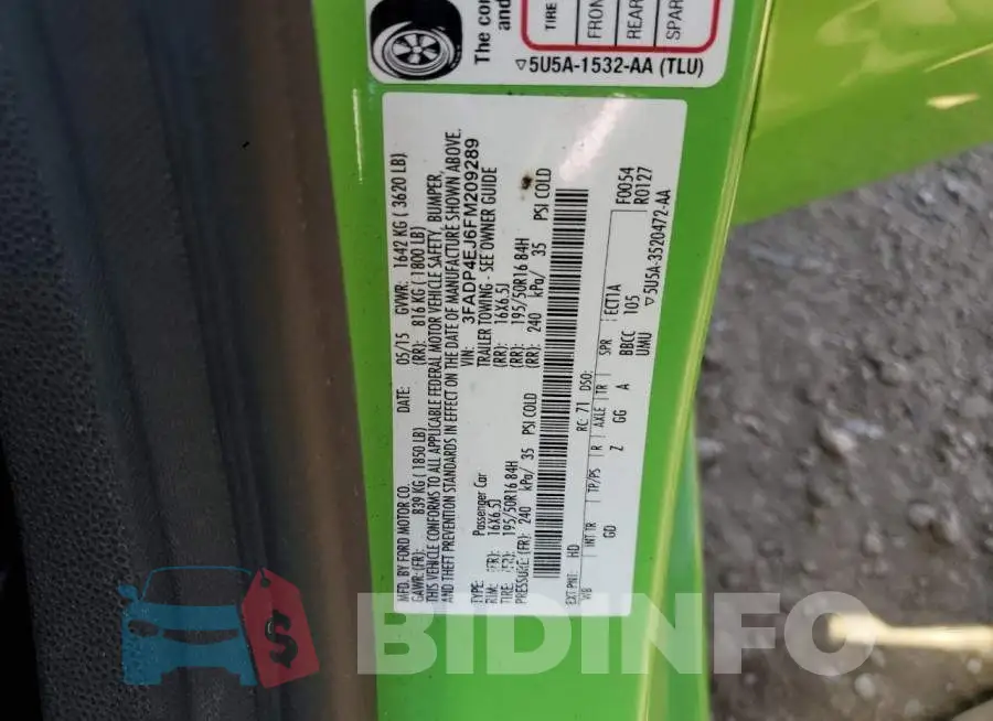 3FADP4EJ6FM209289 Photo# 12