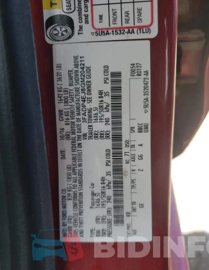 3FADP4EJ8GM204211 Photo# 12