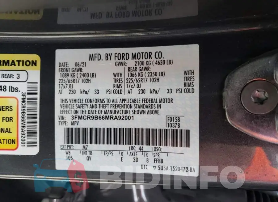 3FMCR9B66MRA92001 Photo# 14