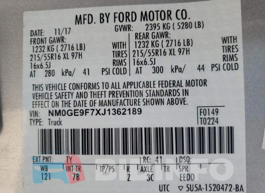 NM0GE9F7XJ1362189 Photo# 13