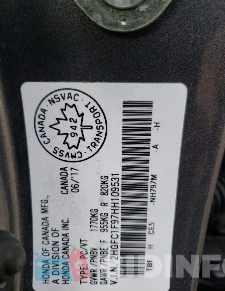 2HGFC1F97HH109531 Photo# 12