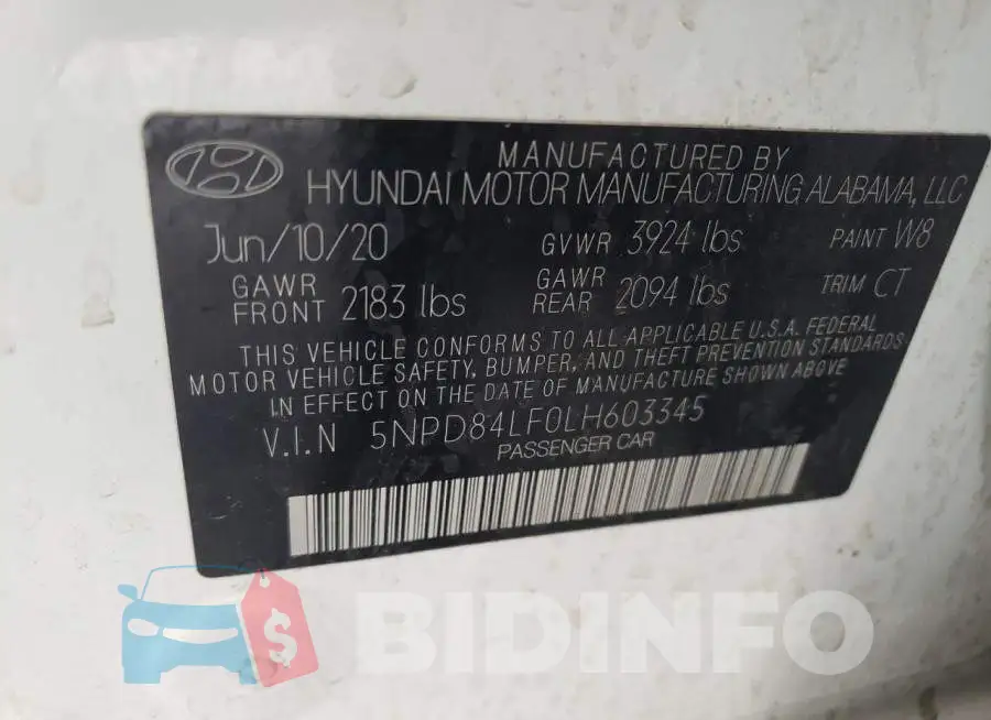5NPD84LF0LH603345 Photo# 12