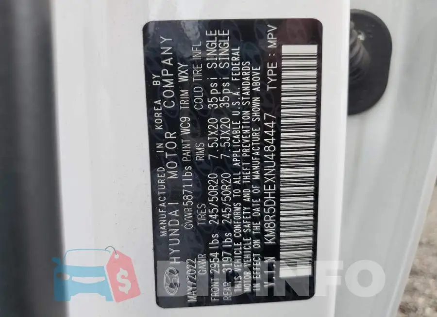 KM8R5DHEXNU484447 Photo# 13