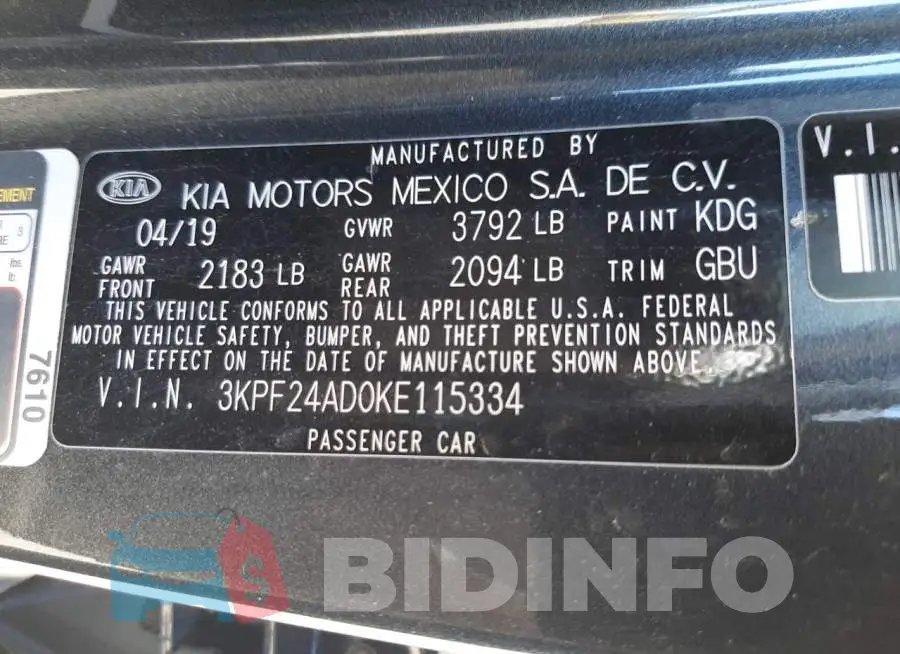 3KPF24AD0KE115334 Photo# 12