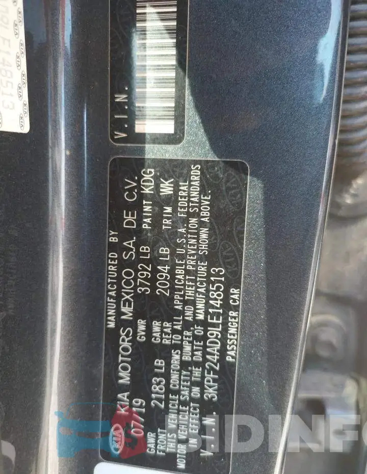 3KPF24AD9LE148513 Photo# 13