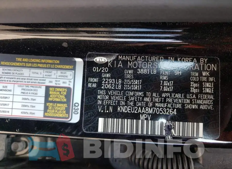 KNDEU2AA8M7053264 Photo# 14