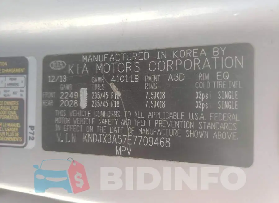 KNDJX3A57E7709468 Photo# 12