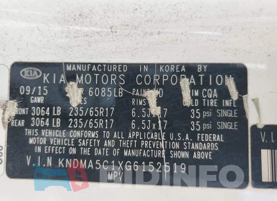 KNDMA5C1XG6152519 Photo# 13