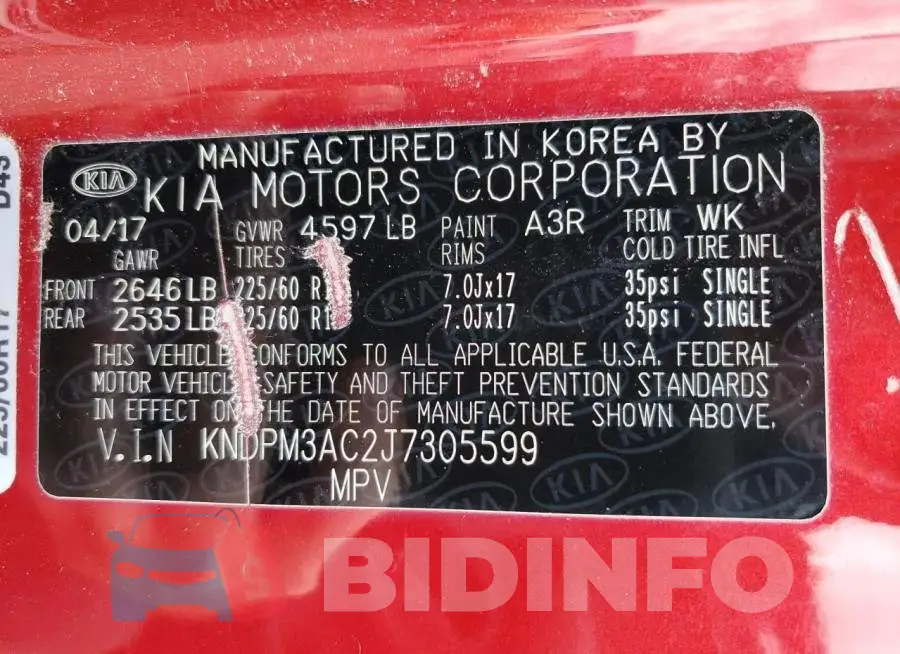 KNDPM3AC2J7305599 Photo# 13