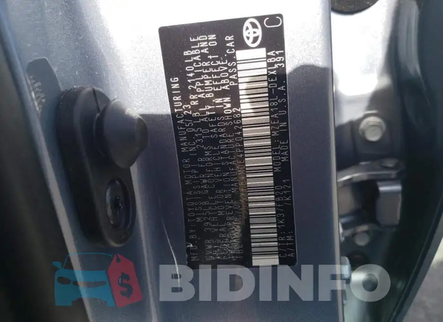 5YFB4MDE4PP042682 Photo# 12