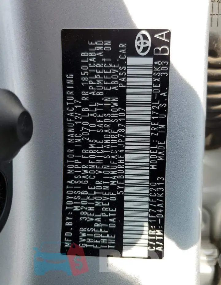 5YFBURHE4JP787107 Photo# 12