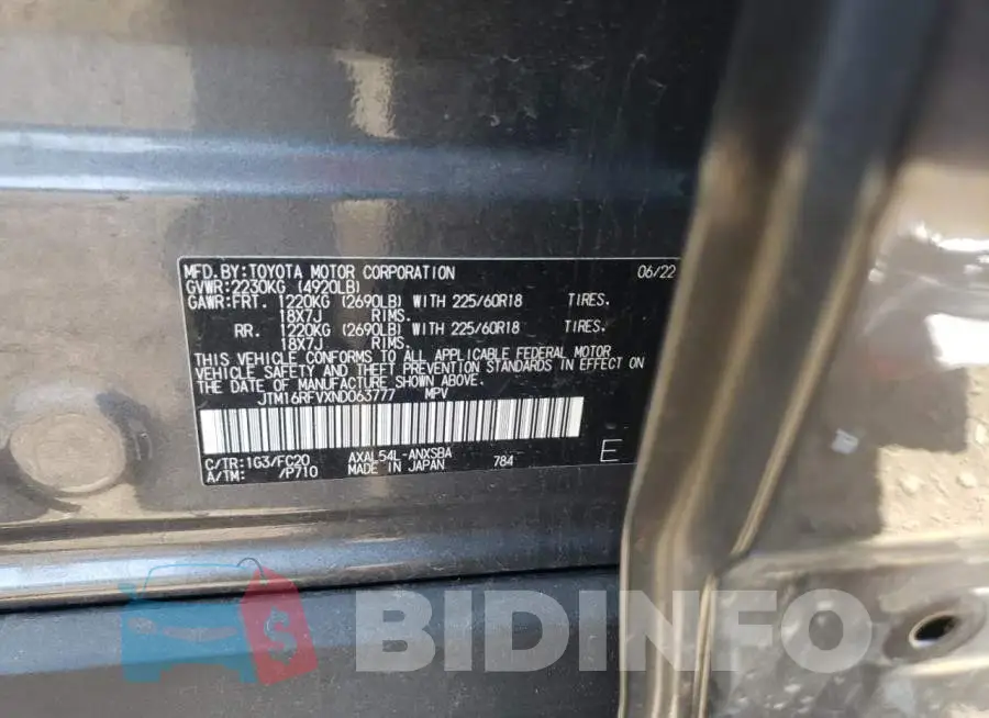 JTM16RFVXND063777 Photo# 13
