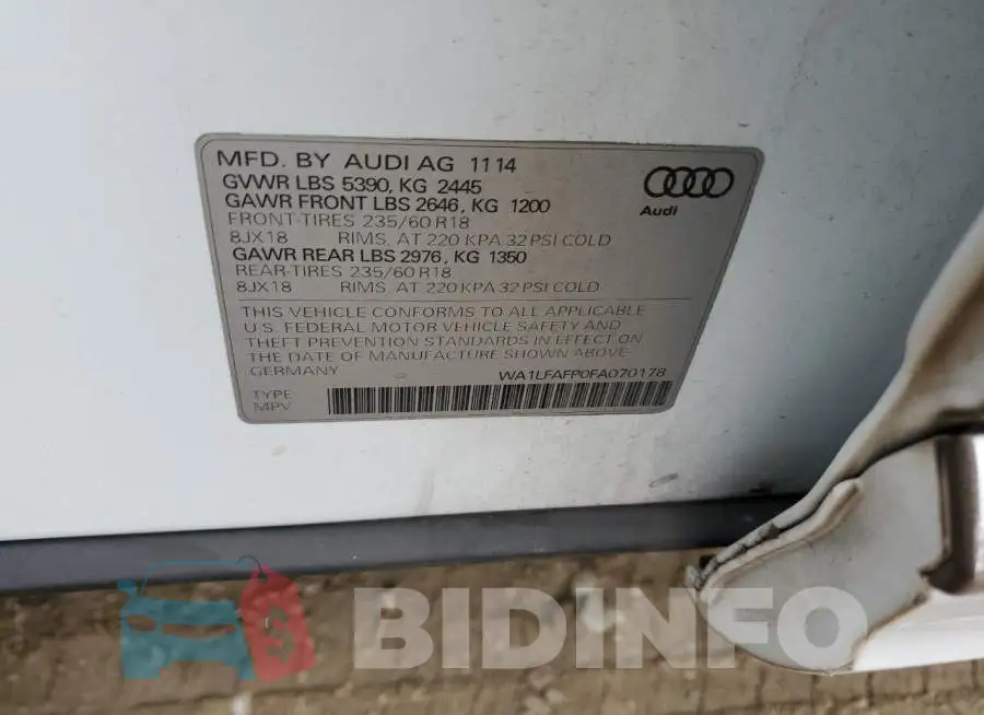 WA1LFAFP0FA070178 Photo# 13