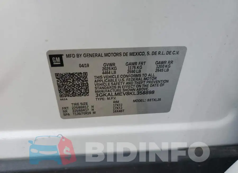 3GKALMEV8KL358898 Photo# 13