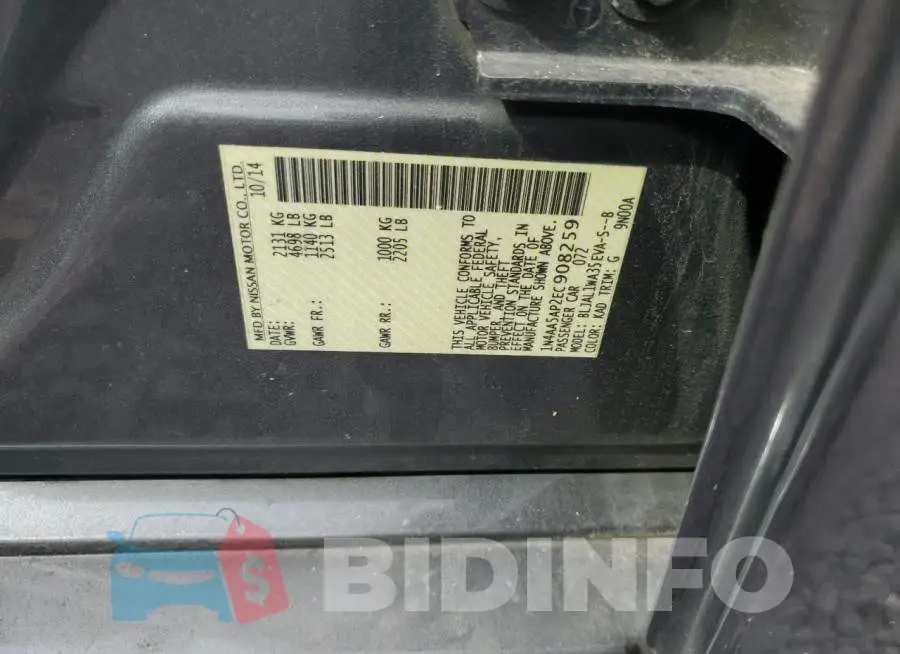 1N4AA5AP2EC908259 Photo# 12