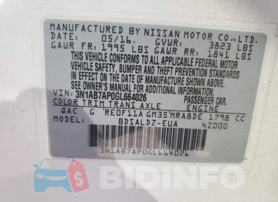 3N1AB7AP0GL664026 Photo# 12
