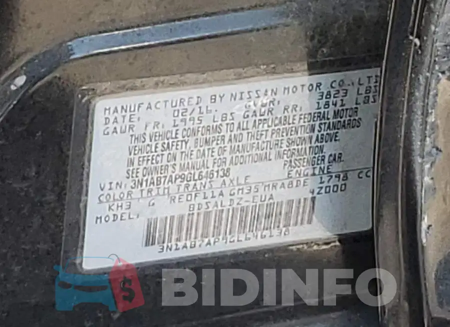 3N1AB7AP9GL646138 Photo# 12