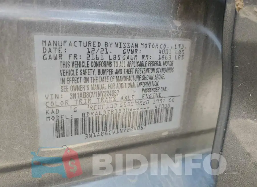 3N1AB8CV1NY224057 Photo# 12