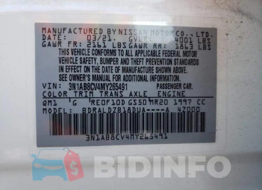 3N1AB8CV4MY265491 Photo# 12