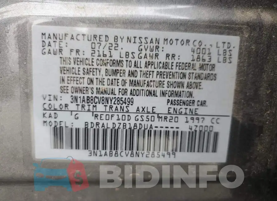 3N1AB8CV8NY285499 Photo# 12