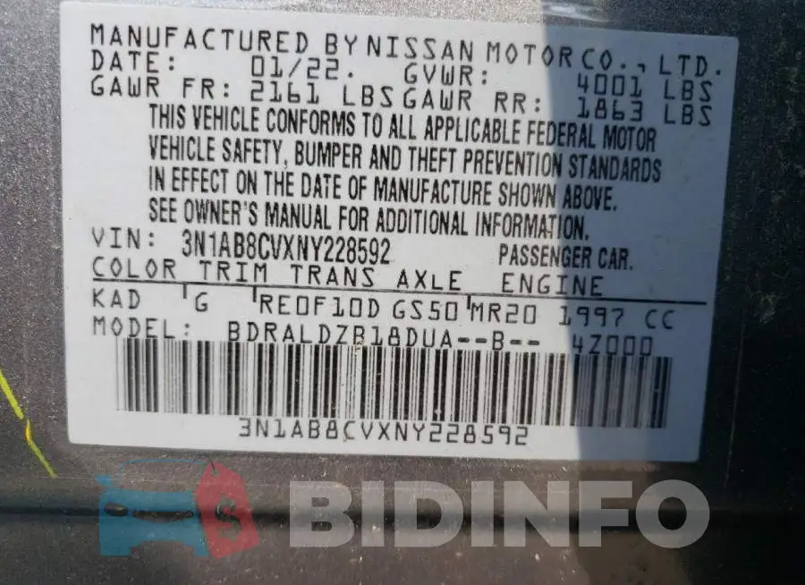 3N1AB8CVXNY228592 Photo# 13