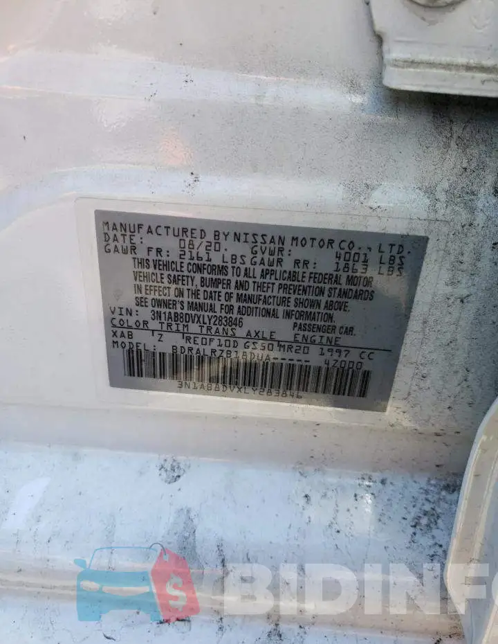 3N1AB8DVXLY283846 Photo# 12