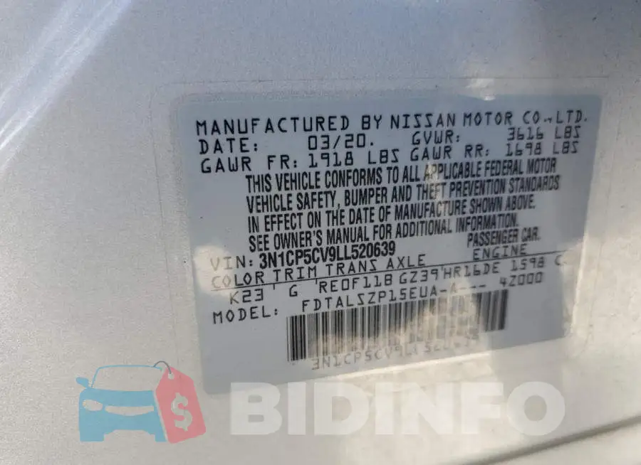3N1CP5CV9LL520639 Photo# 14