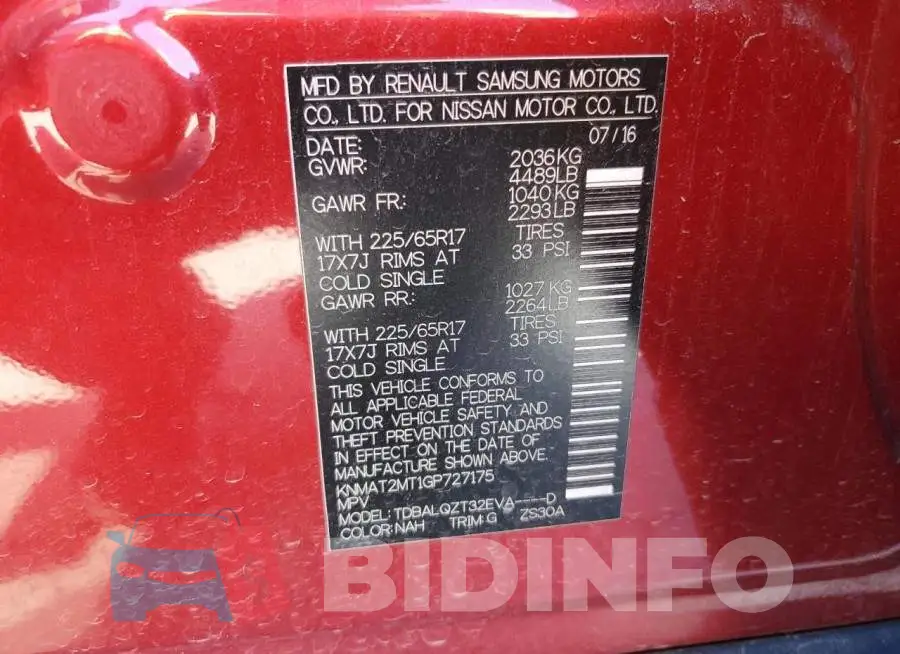 KNMAT2MT1GP727175 Photo# 12