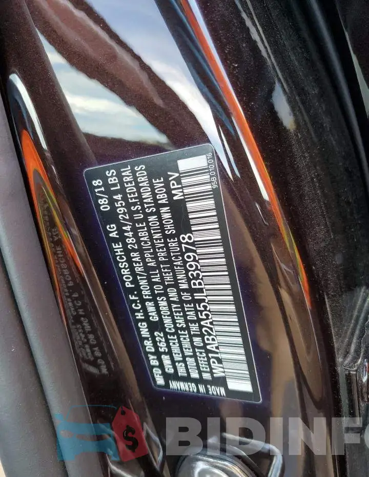 WP1AB2A55JLB39978 Photo# 12