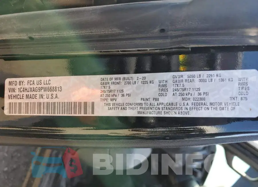 1C4HJXAG9PW668813 Photo# 13