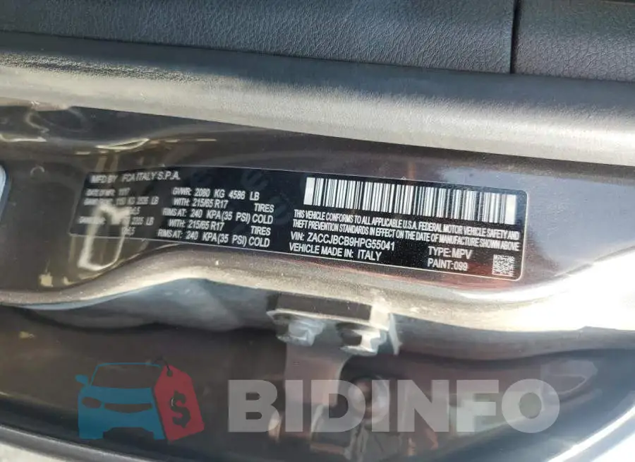 ZACCJBCB9HPG55041 Photo# 12