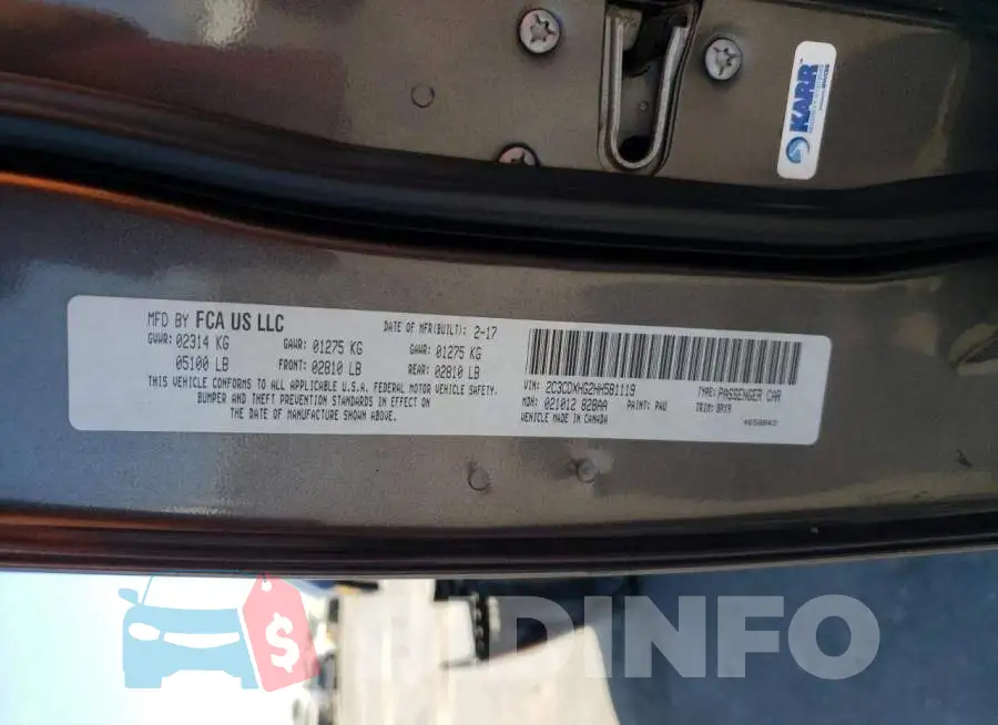 2C3CDXHG2HH581119 Photo# 12